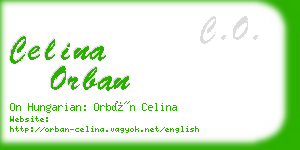 celina orban business card